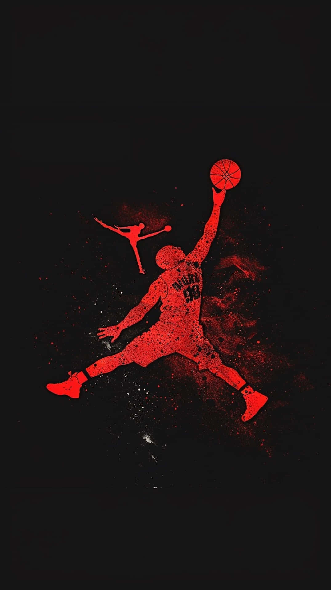 Download Jumpman Logo Redon Black Wallpaper | Wallpapers.com