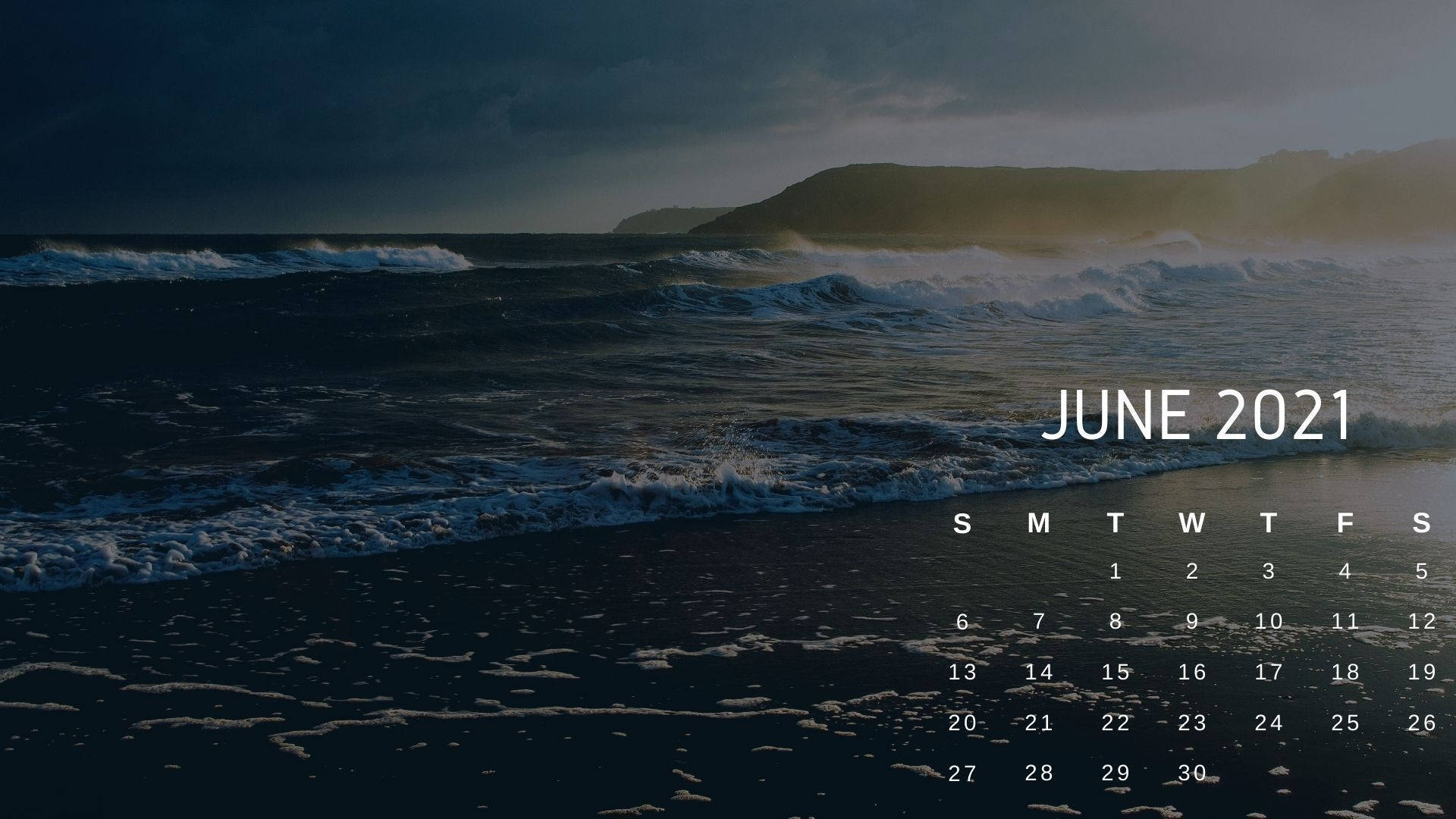 A Calendar With The Word June 2020 Wallpaper