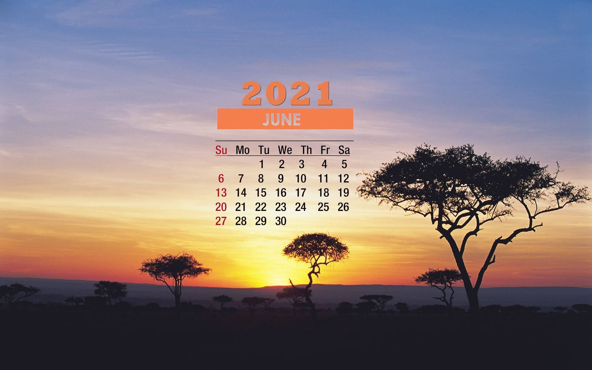 A Calendar With A Sunset In The Background Wallpaper