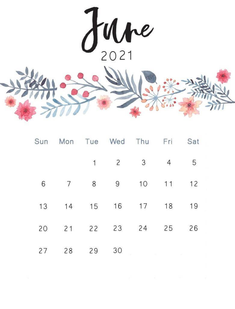 June 2021 Calendar Iphone Screen Theme Wallpaper