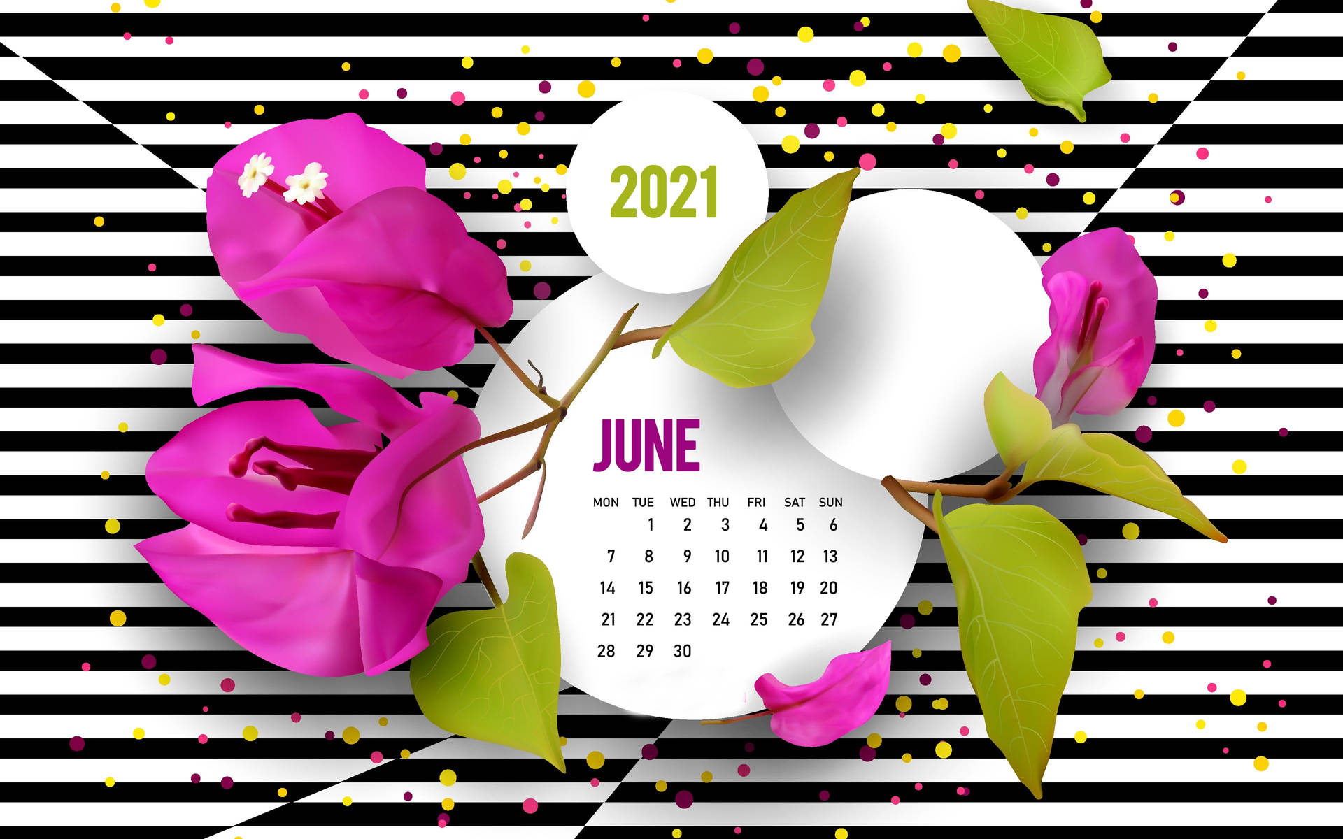 Cute June 2021 Calendar Wallpaper