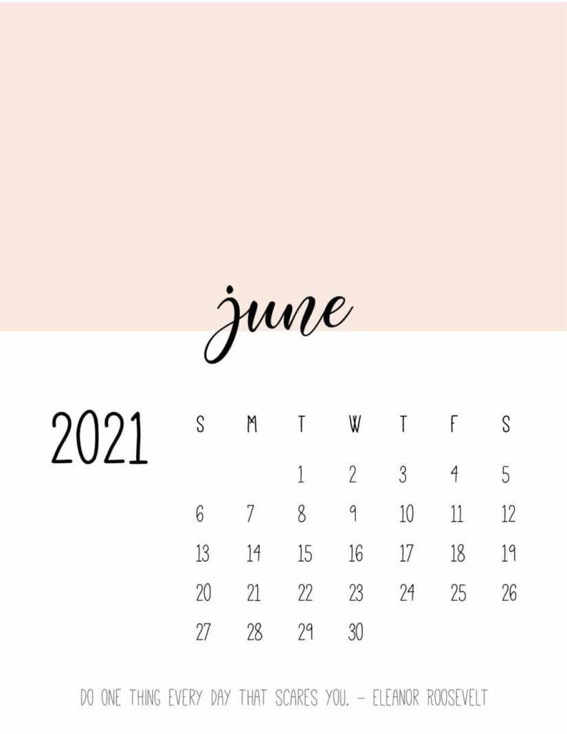 A Calendar With The Word June 2021 Wallpaper