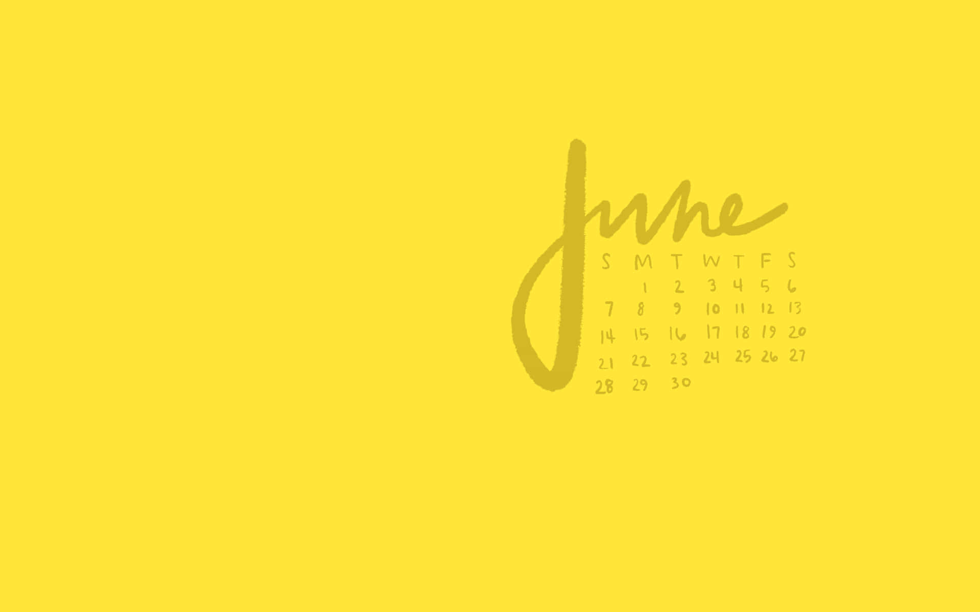 June Calendar Desktop Background Wallpaper