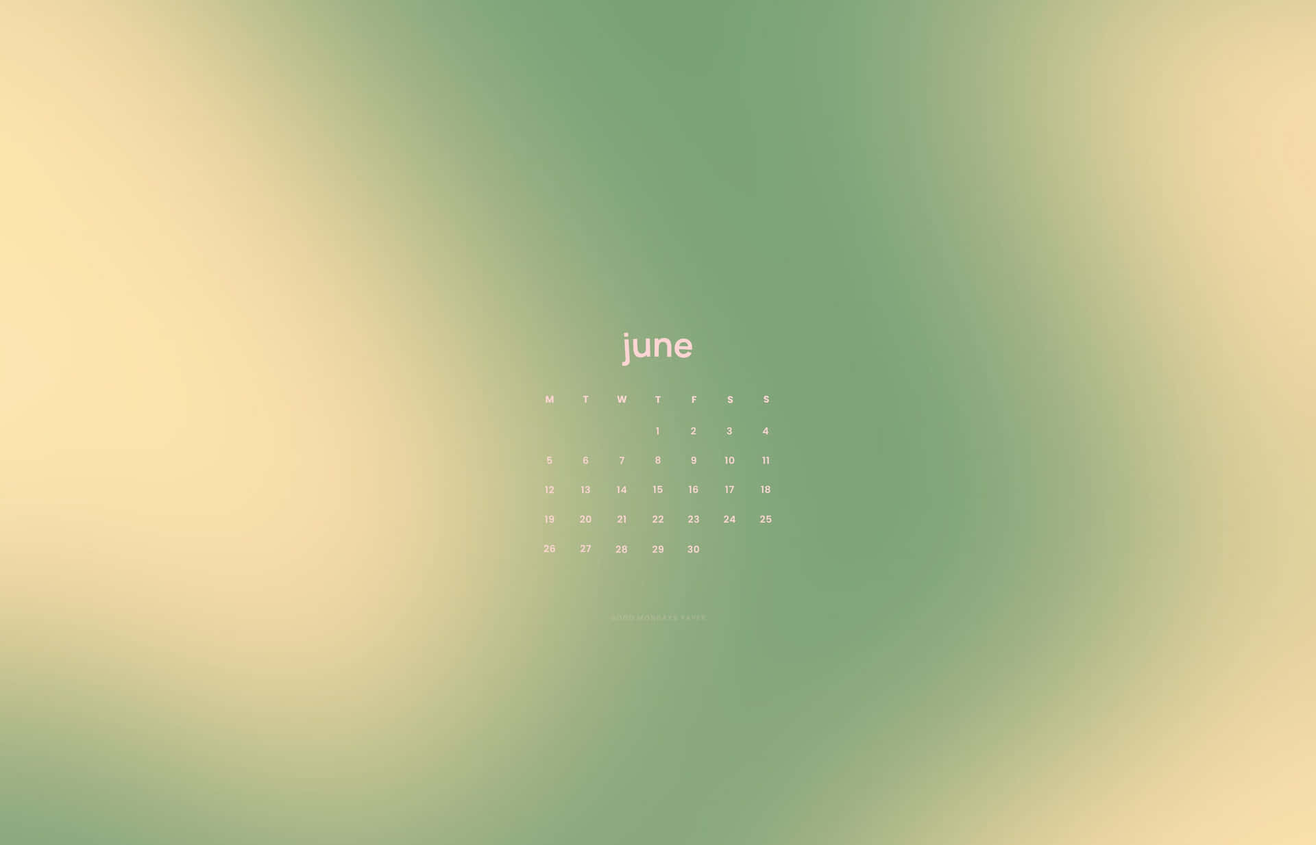 June Calendar Wallpaper Gradient Background Wallpaper