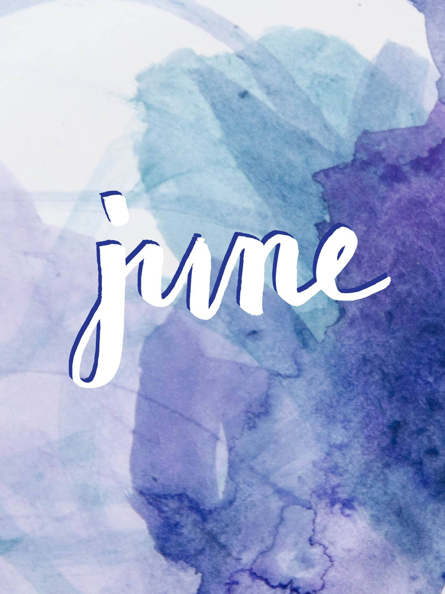 Celebrate the Joy of Summer with an Ombre Watercolor June Wallpaper