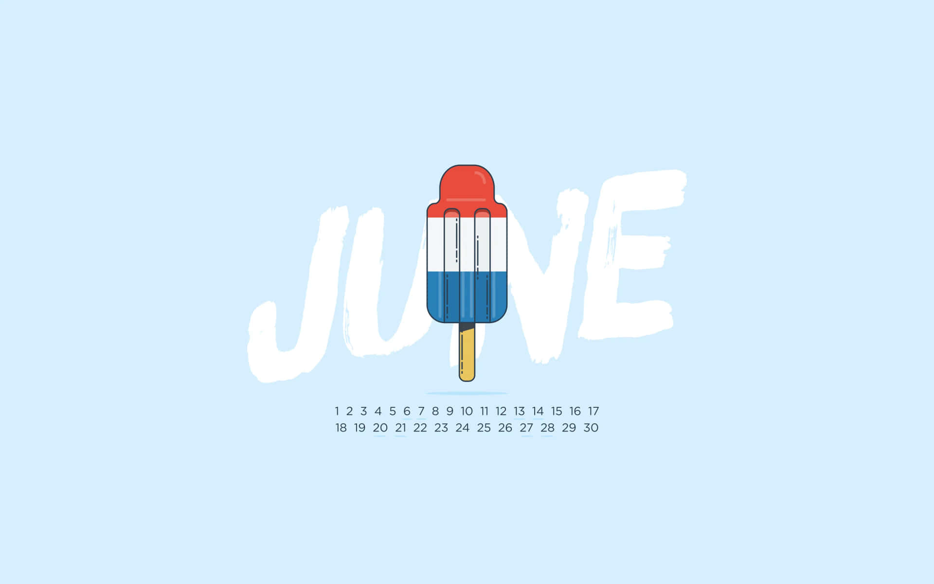 June Popsicle Calendar Desktop Wallpaper Wallpaper