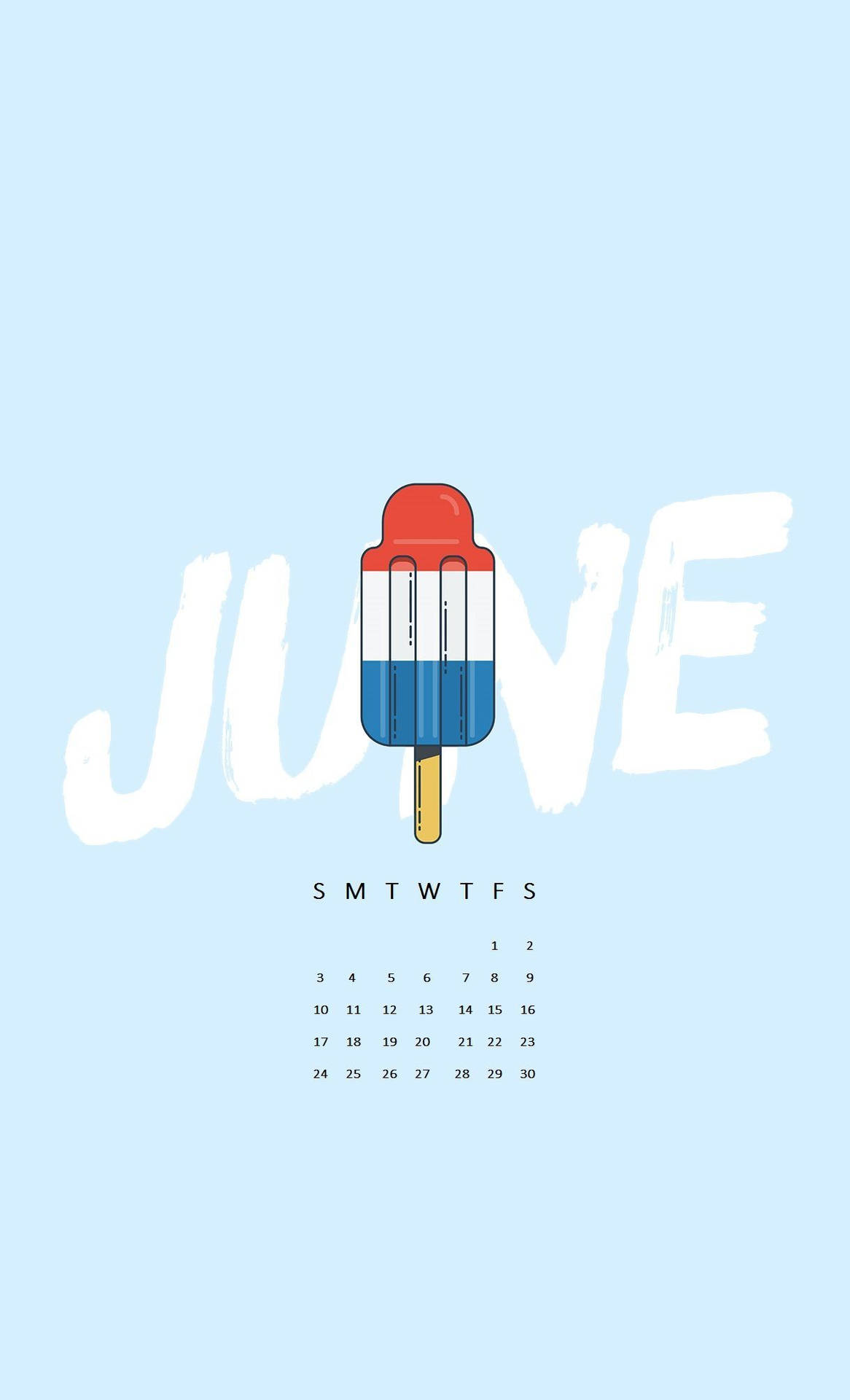 Cool off this Summer with a June Popsicle Calendar Wallpaper