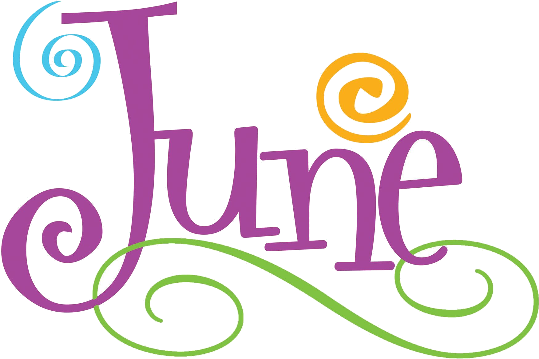 June Stylized Text PNG