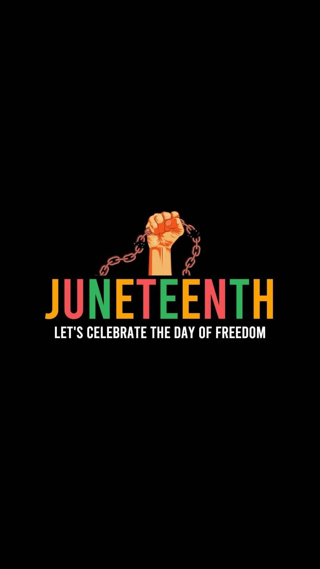 Juneteenth Closed Fist Illustration With Chain Wallpaper