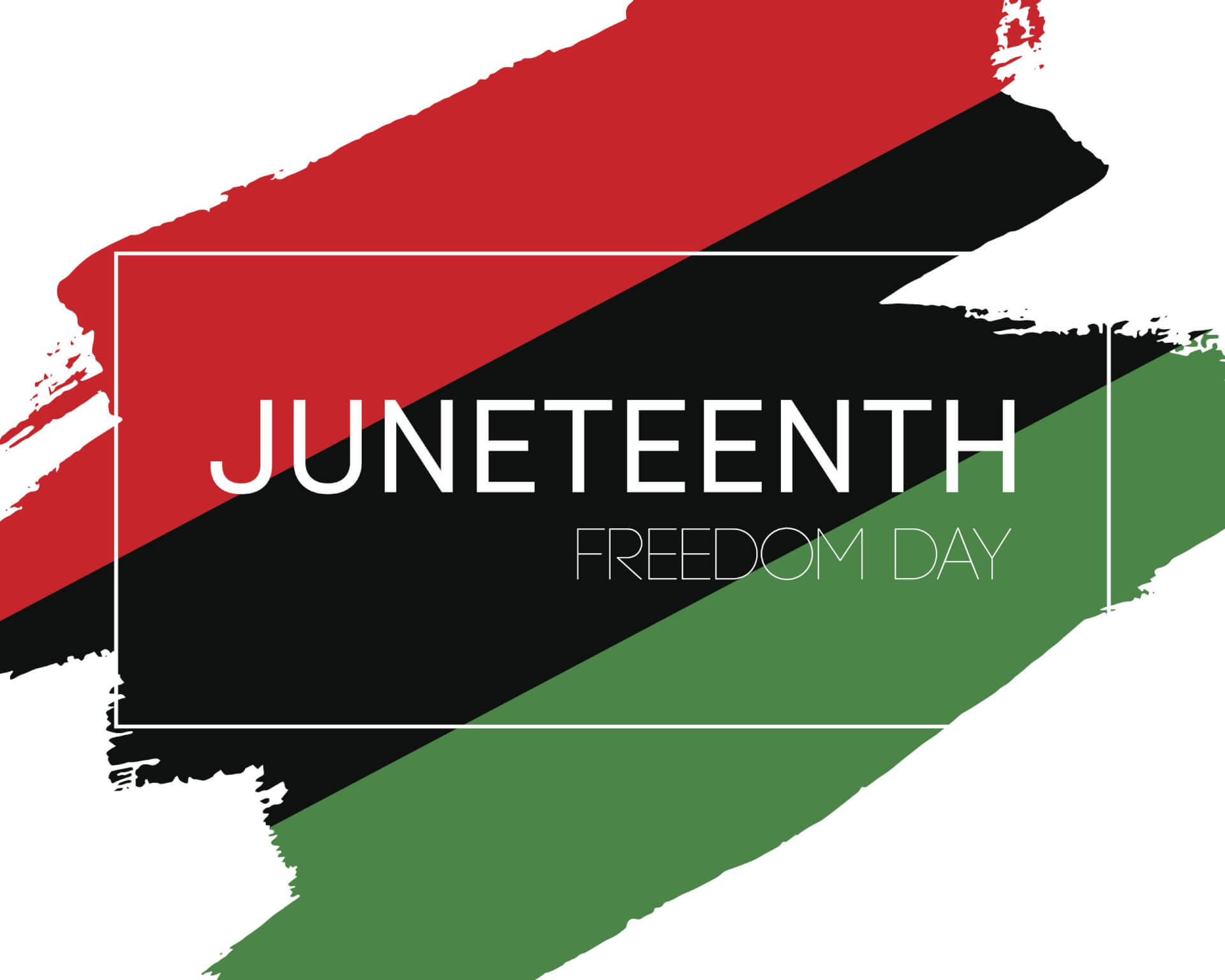 Juneteenth Red Black And Green Poster Wallpaper