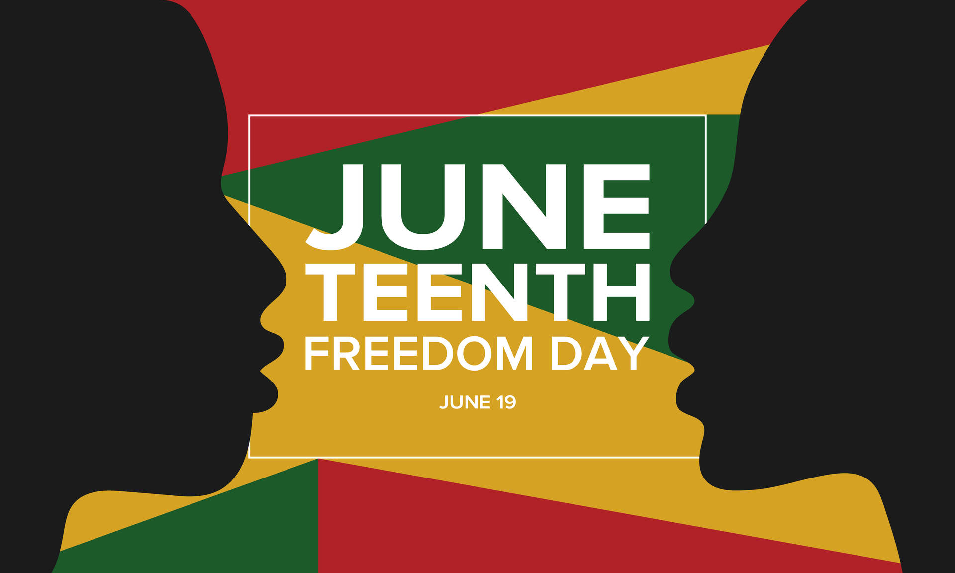 Juneteenth With Human Faces Silhouettes Wallpaper