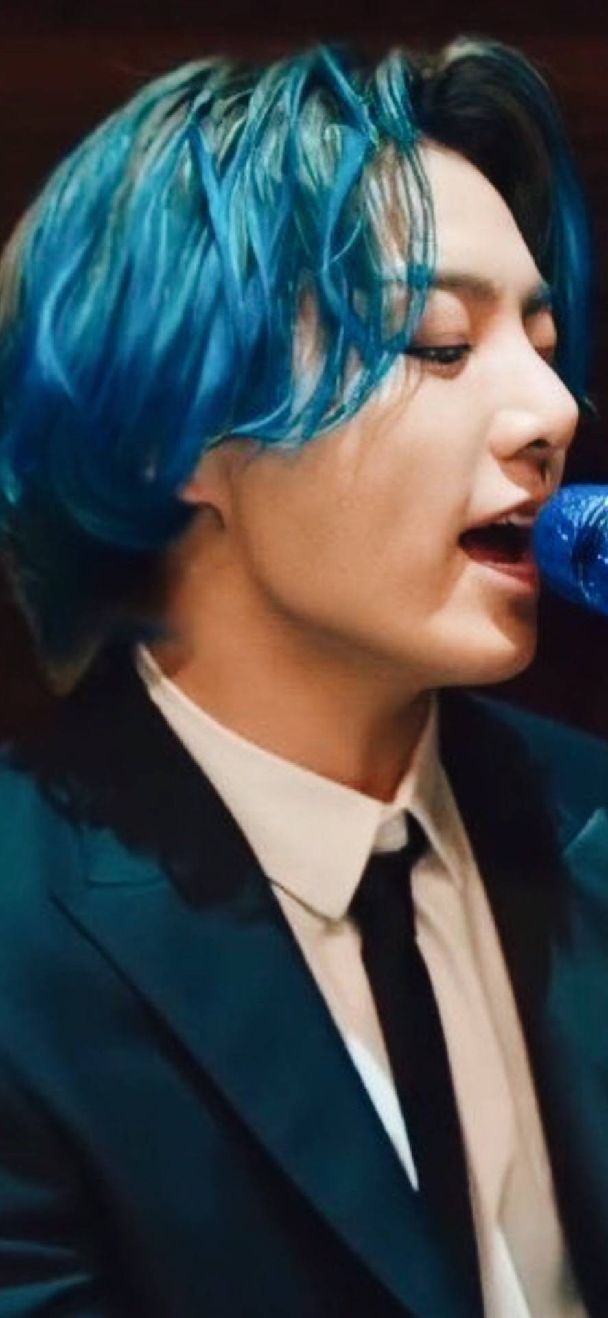 Jung Kook Blue Hair Wallpaper