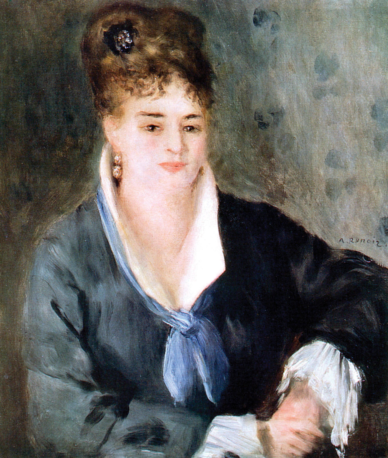 Unge kvinde i Renoir-maleri Wallpaper