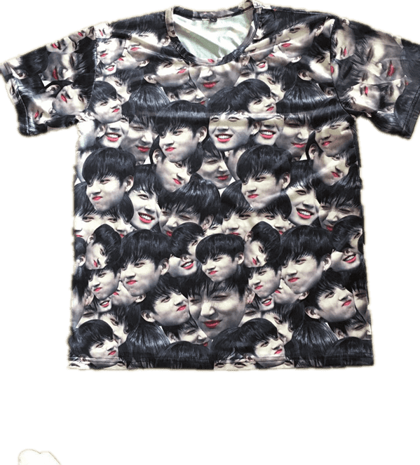 Jungkook Face Print Tshirt PNG