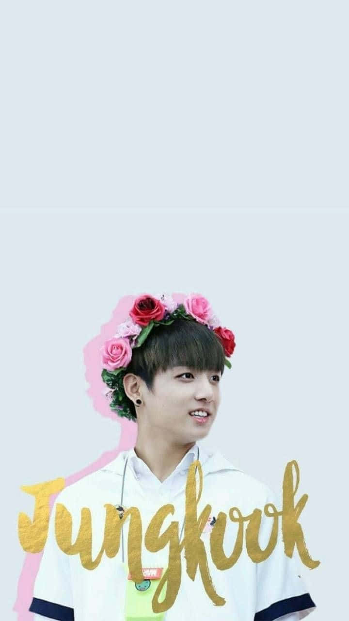 Jungkook Floral Crown Wallpaper