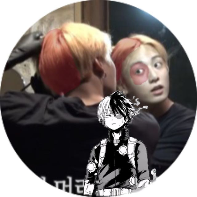 Jungkook Mirror Reflectionand Anime Character PNG