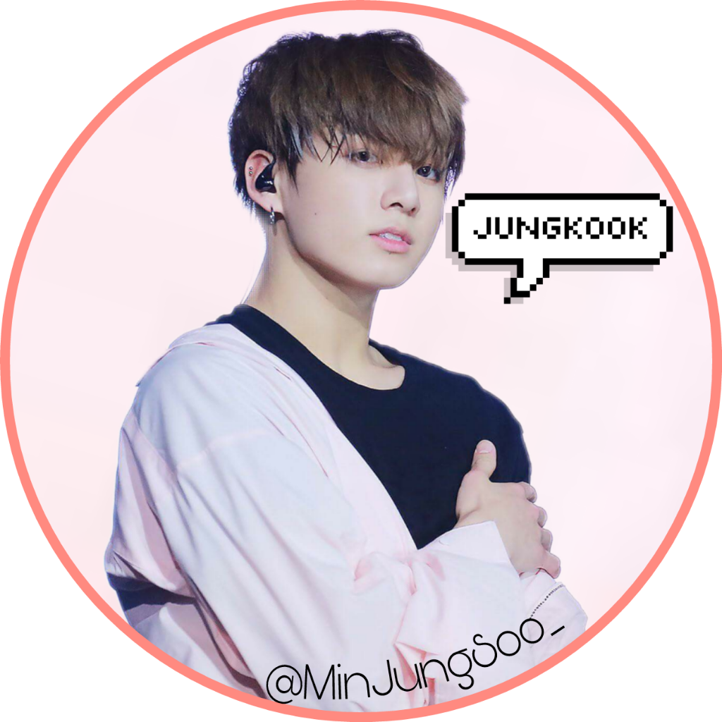 Download Jungkook Portraitin Peach Circle | Wallpapers.com