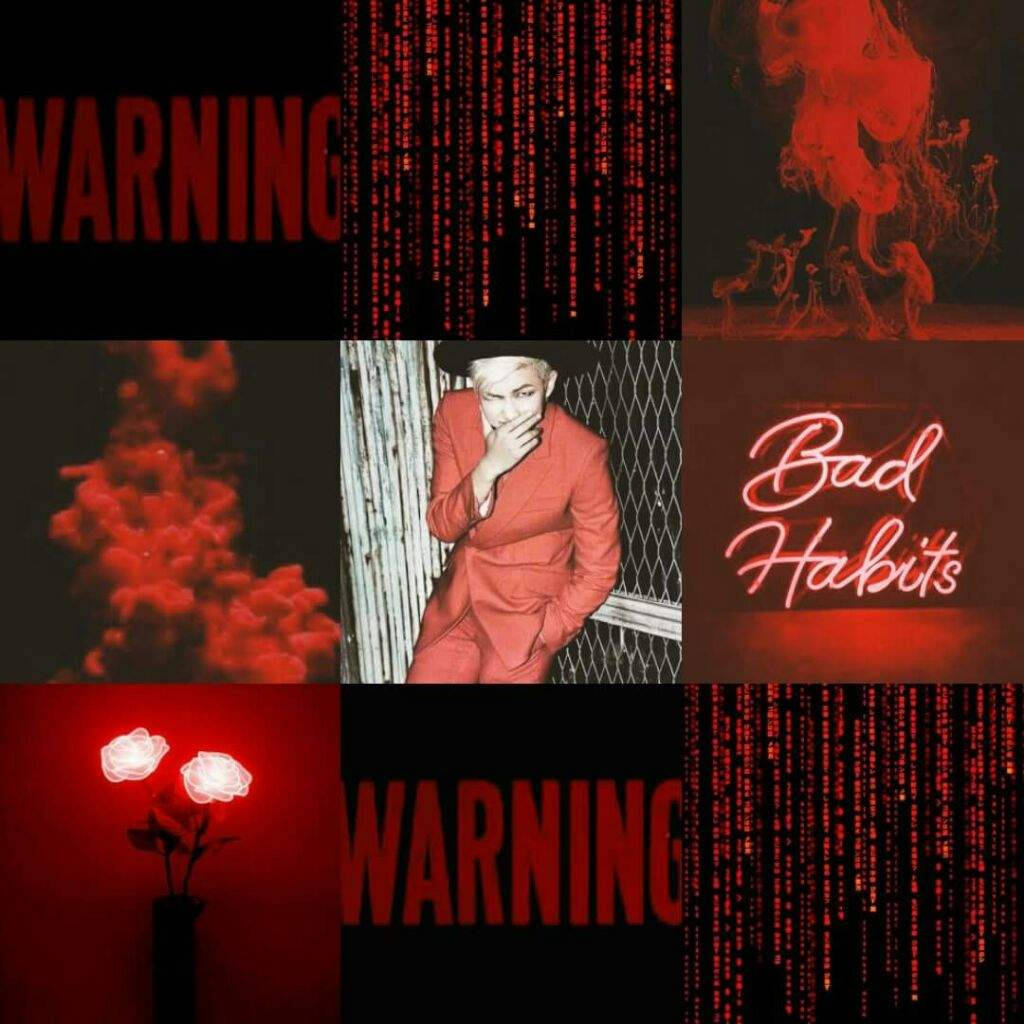 Jungkook Red Aesthetic Collage