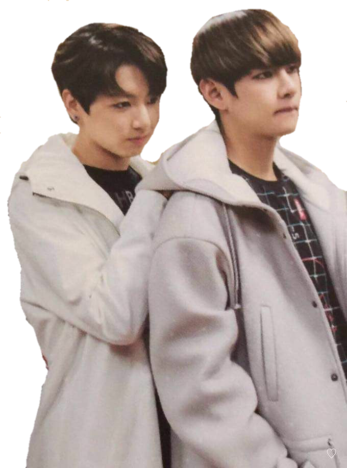 Jungkookand Friendin Coats PNG