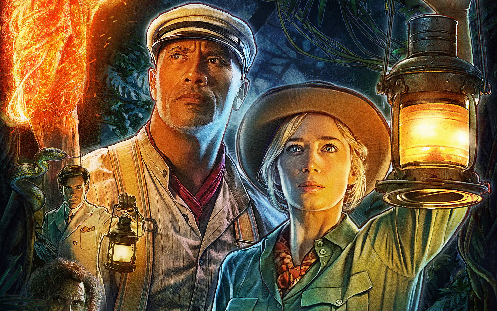 Jungle Cruise Frank And Lily Artwork Background