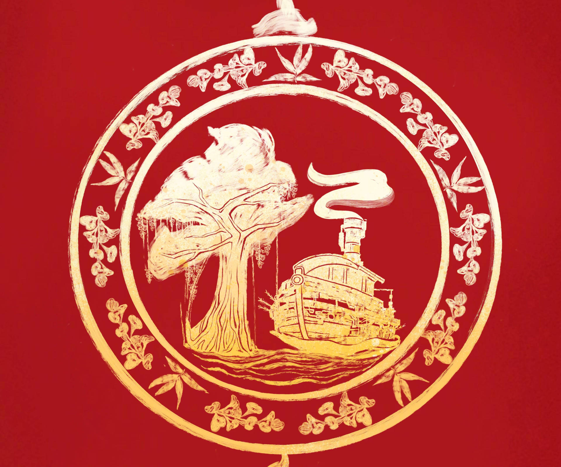 Jungle Cruise Red Logo Background