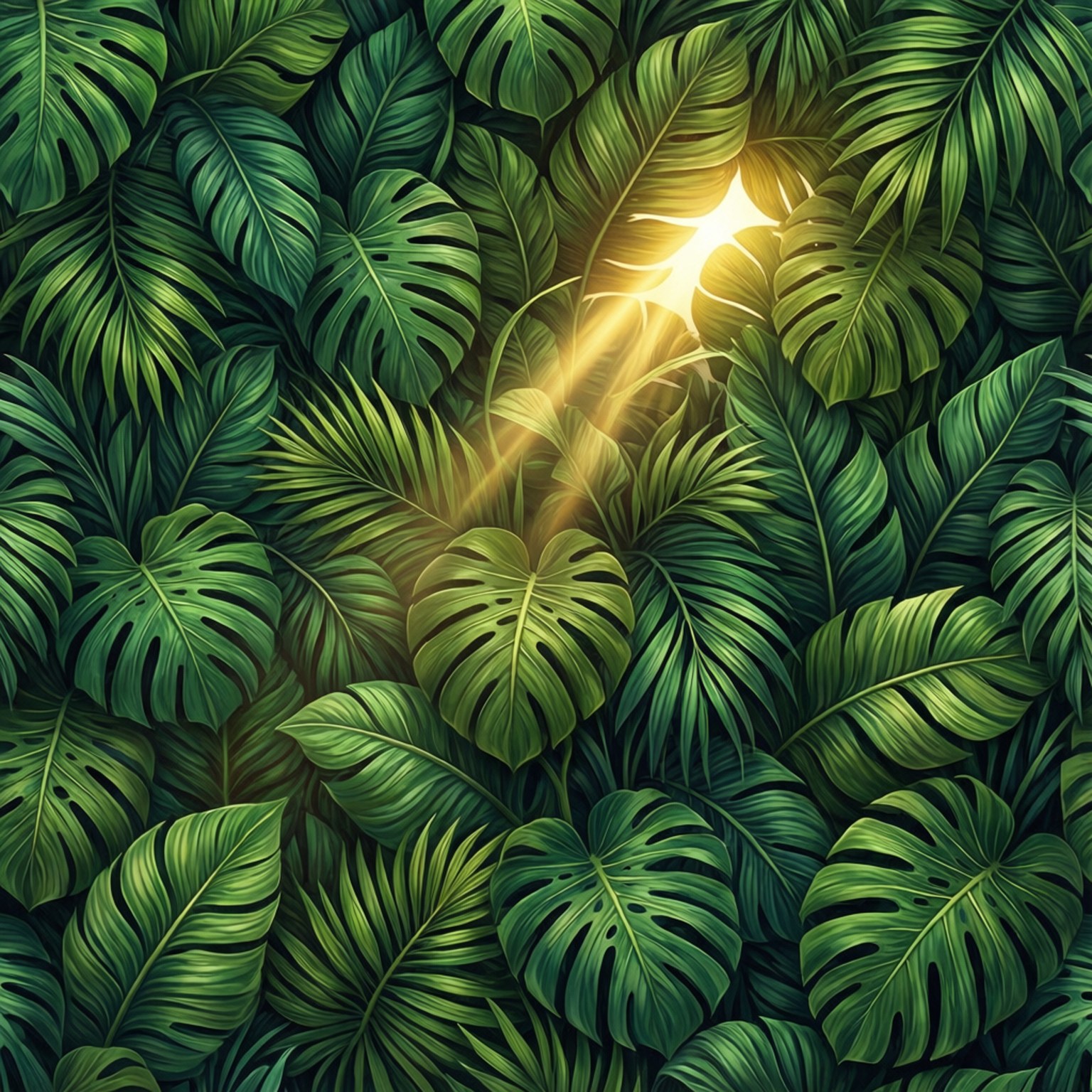 Jungle Leaf Tangle Achtergronden