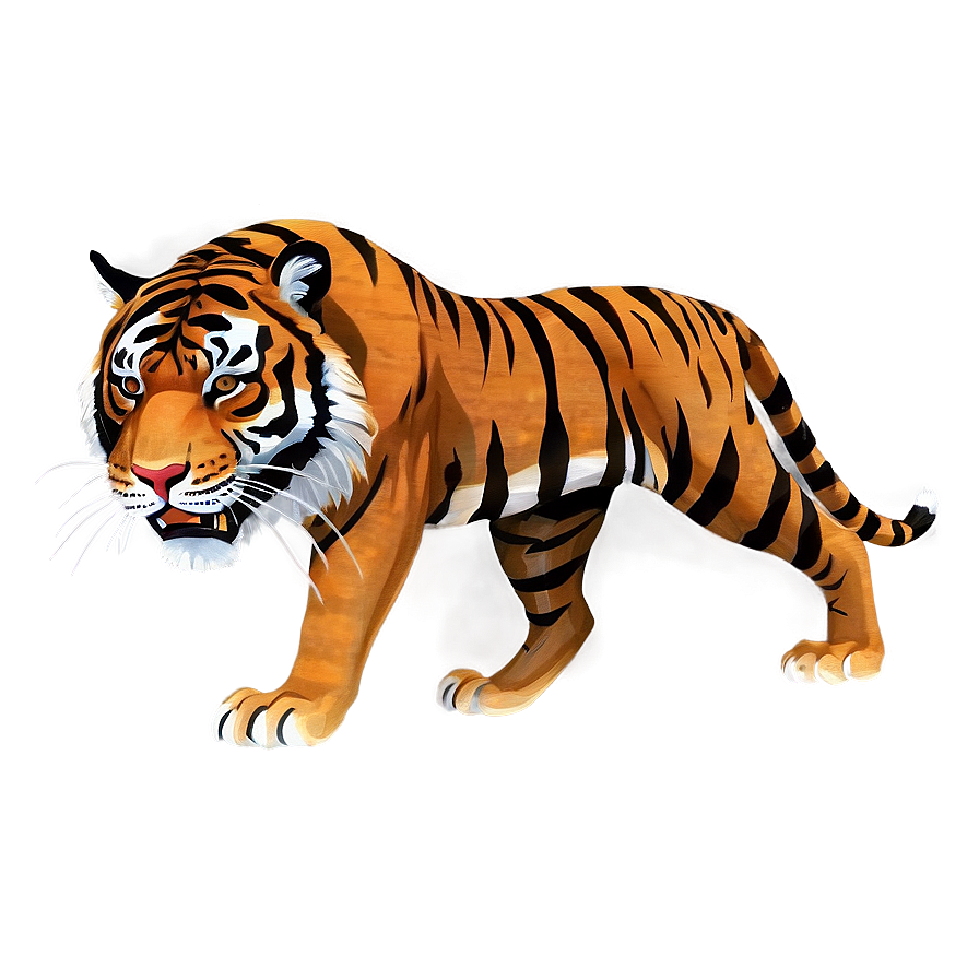 Jungle's Furious Predator Tiger Png 97 PNG