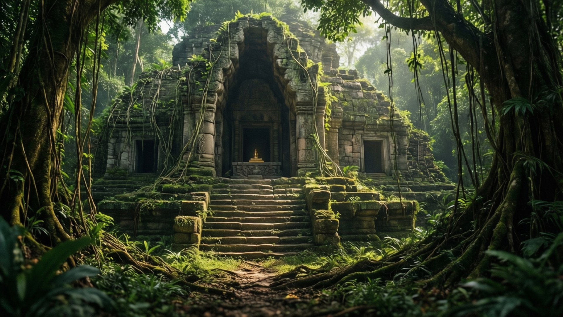Jungletempel Bakgrunner
