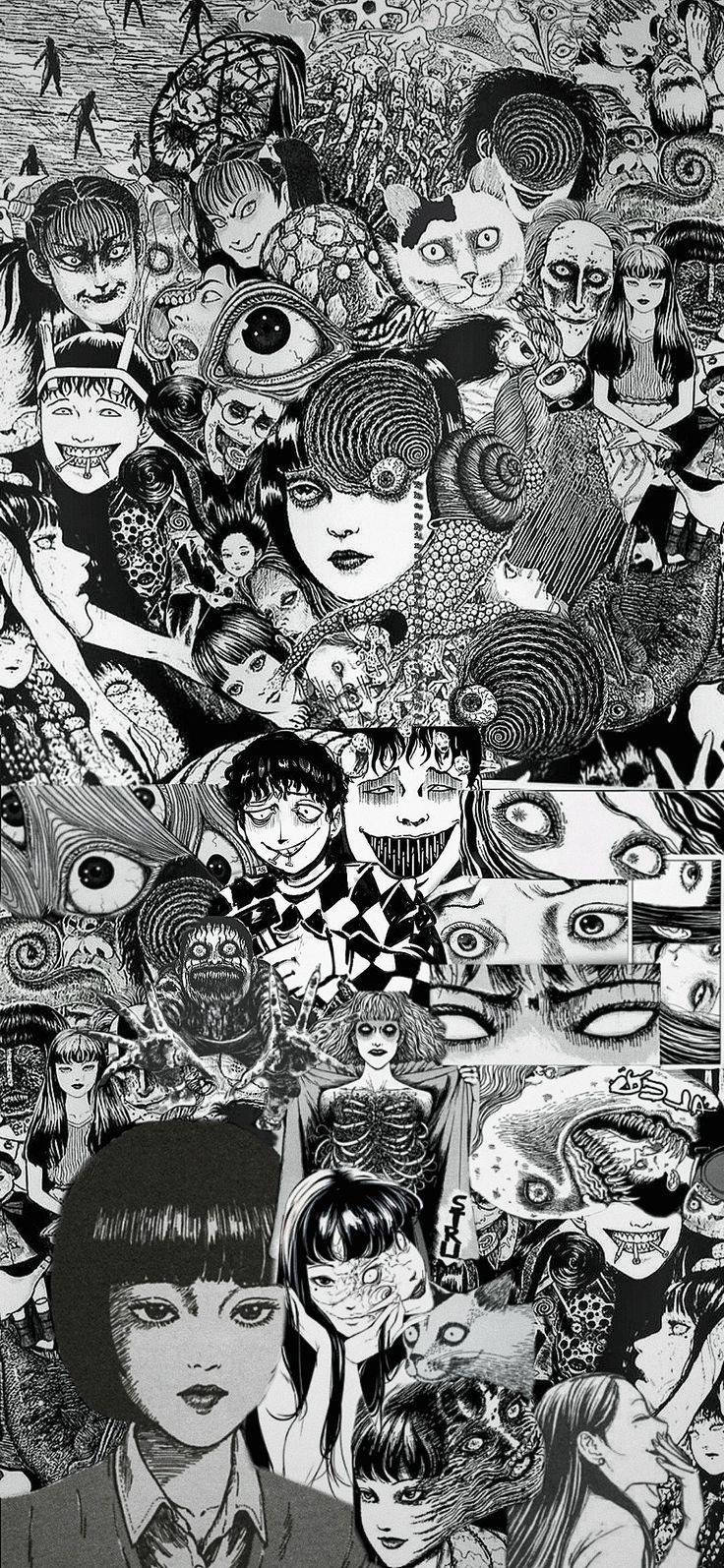 Junji Ito Cool Manga Collage Wallpaper