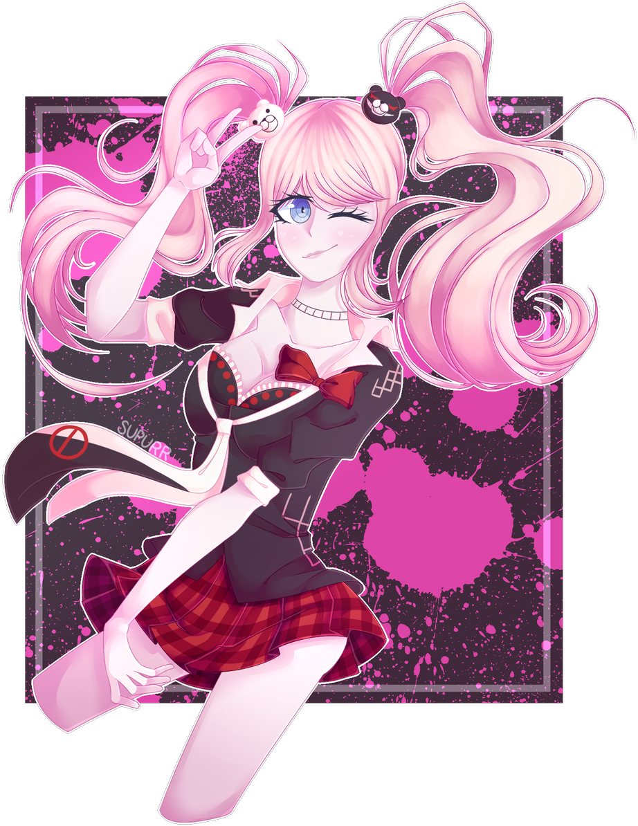 Download Junko Enoshima Anime Art | Wallpapers.com