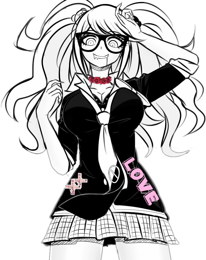 Junko Enoshima Anime Character PNG