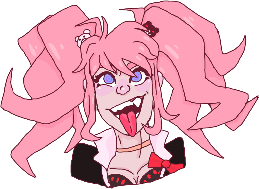 Junko Enoshima Anime Style Artwork PNG