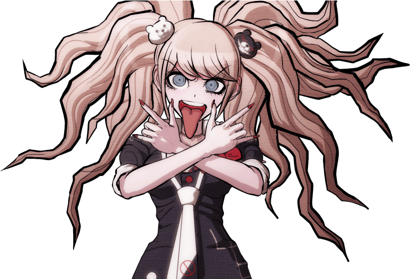 Junko Enoshima Excited Pose PNG