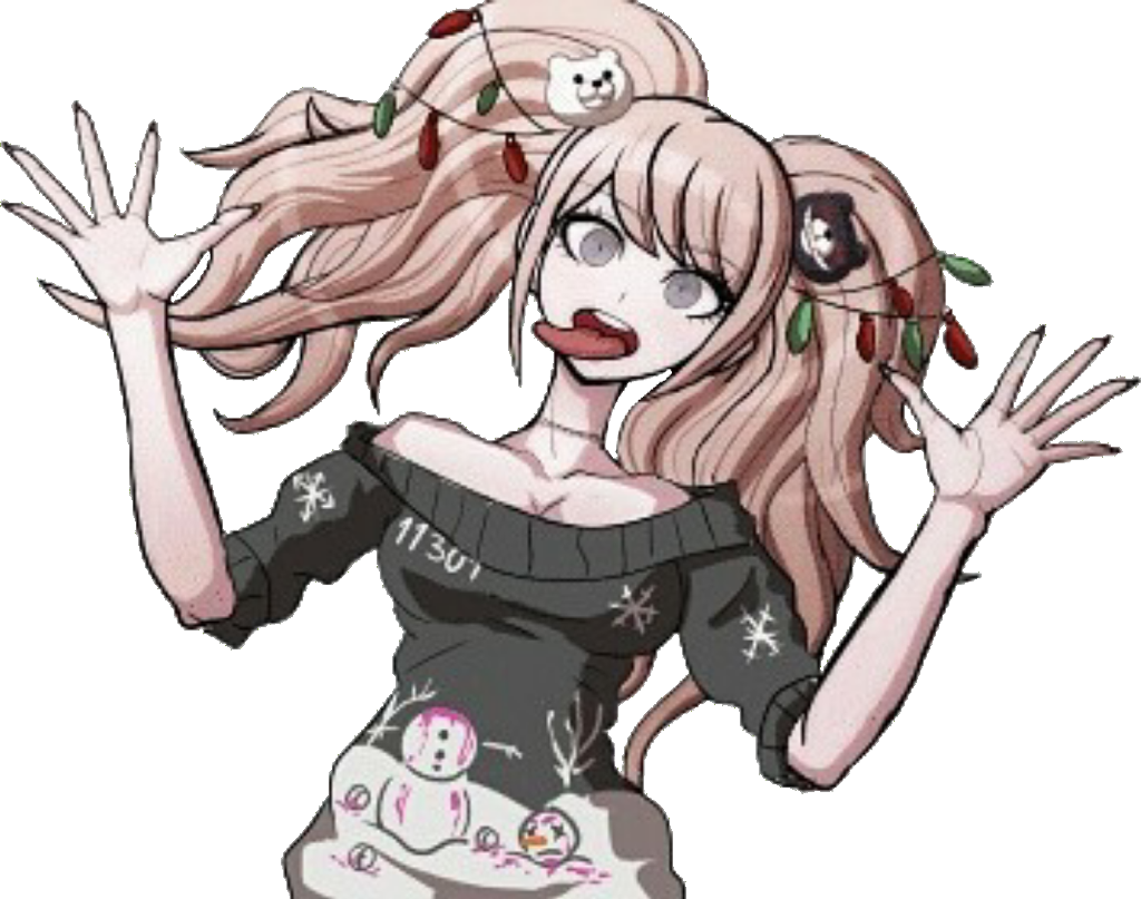 Junko_ Enoshima_ Animated_ Character_ Pose PNG