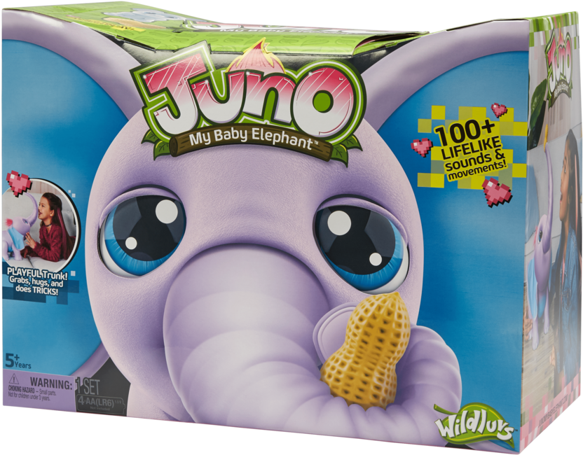 Juno My Baby Elephant Toy Packaging PNG