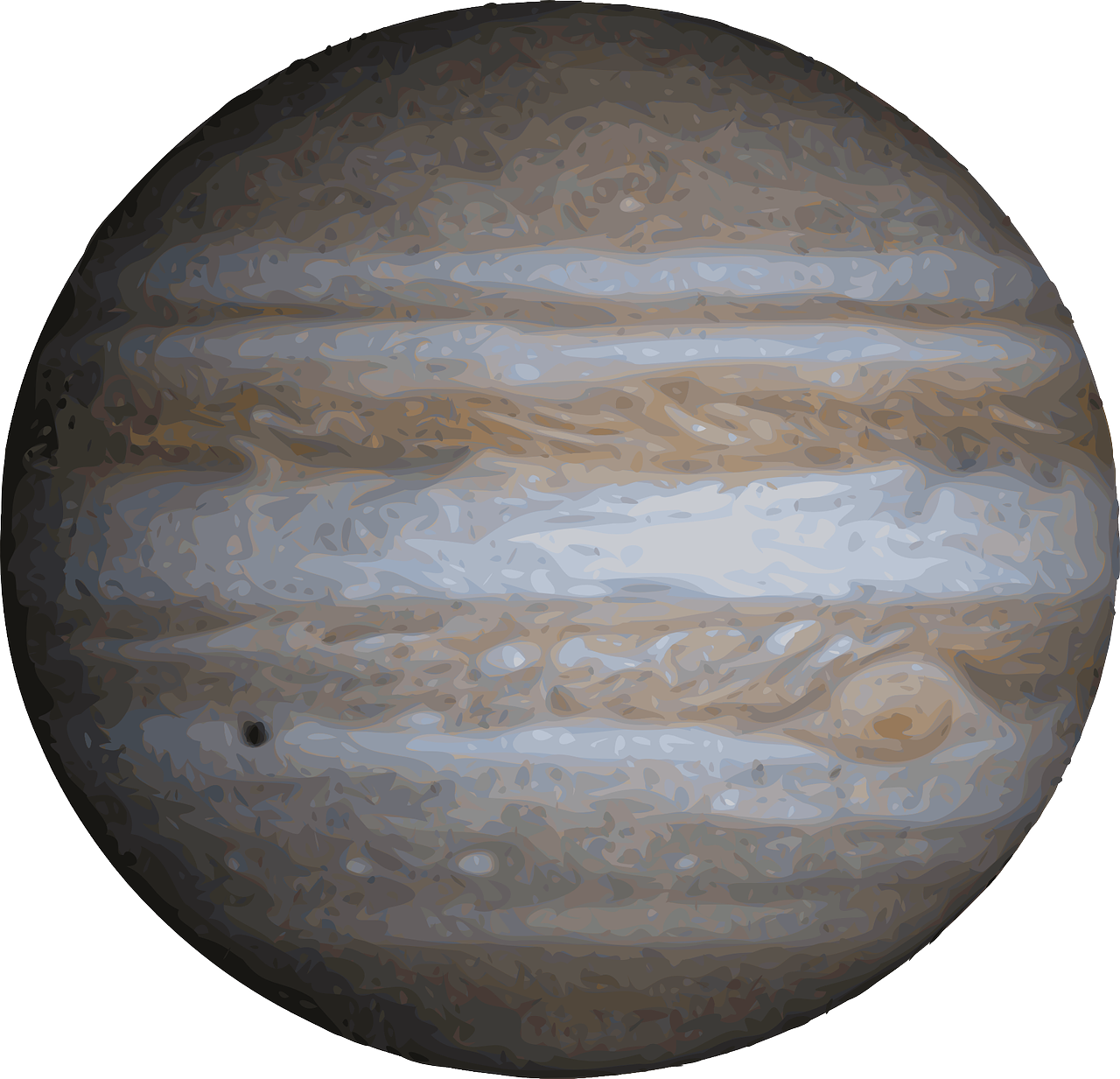 Jupiter Gas Giant Planet Illustration PNG