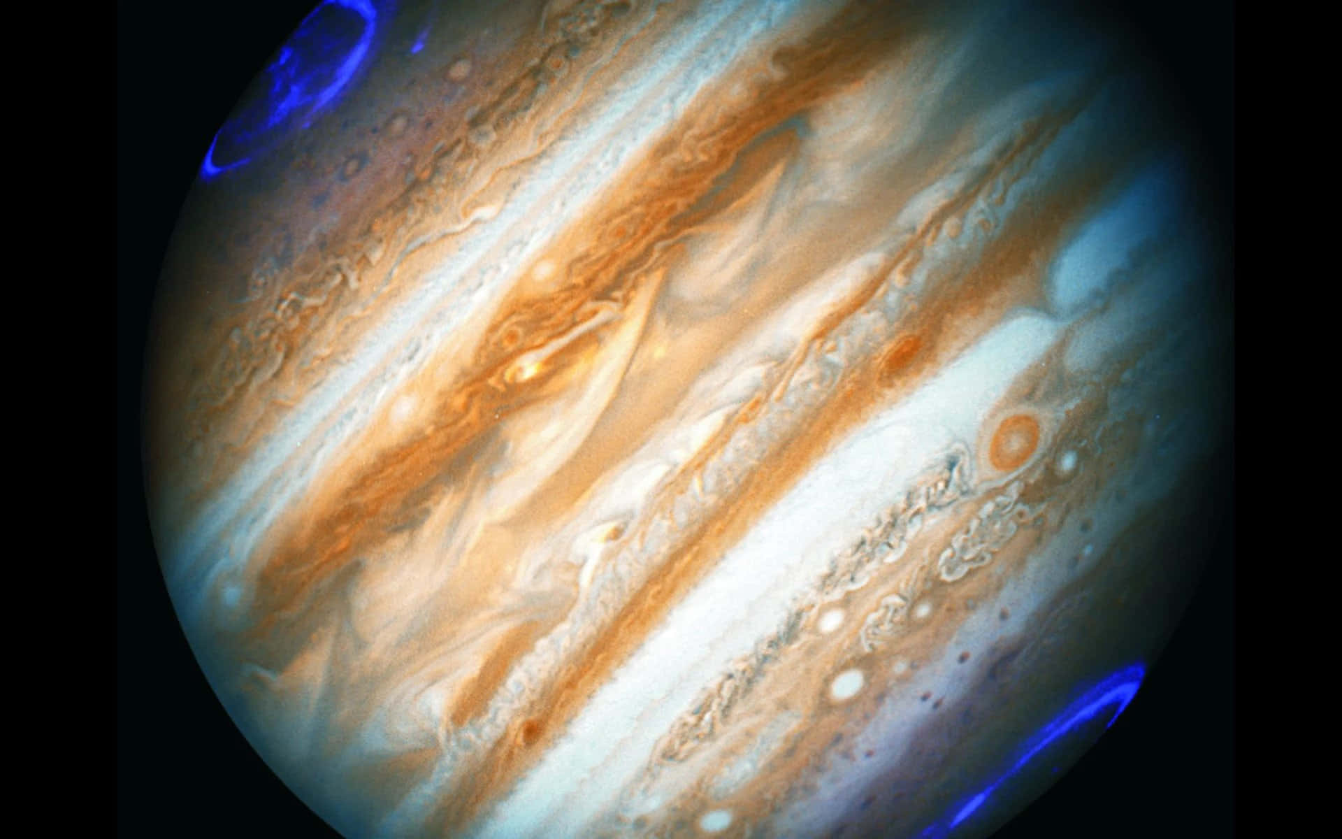Magnifikutsikt Över Jupiter, Den Femte Och Största Planeten I Solsystemet.