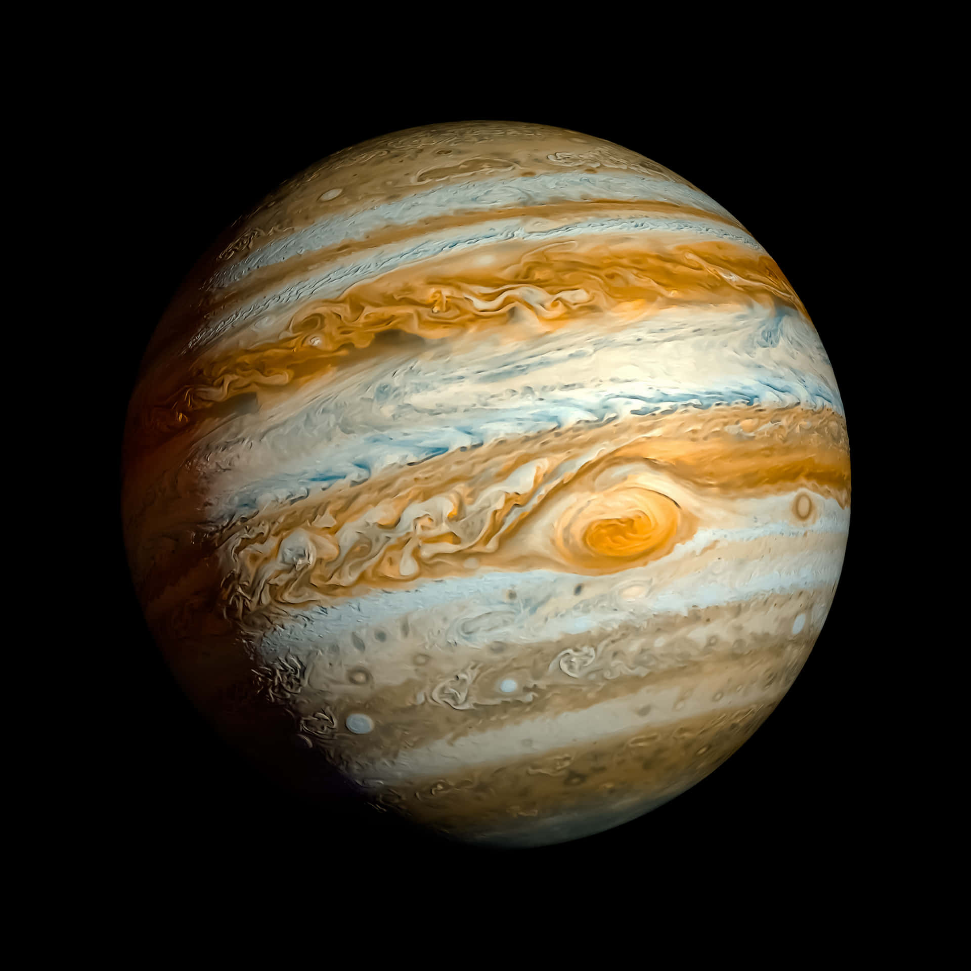 A stunning view of the planet Jupiter.