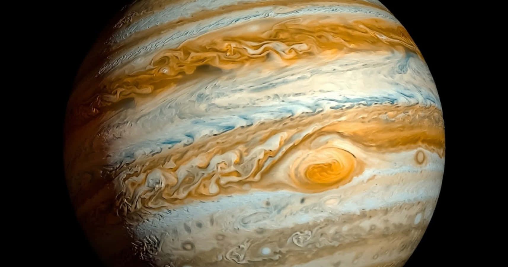 Dieoberfläche Des Jupiter Ist Auf Diesem Bild Zu Sehen.