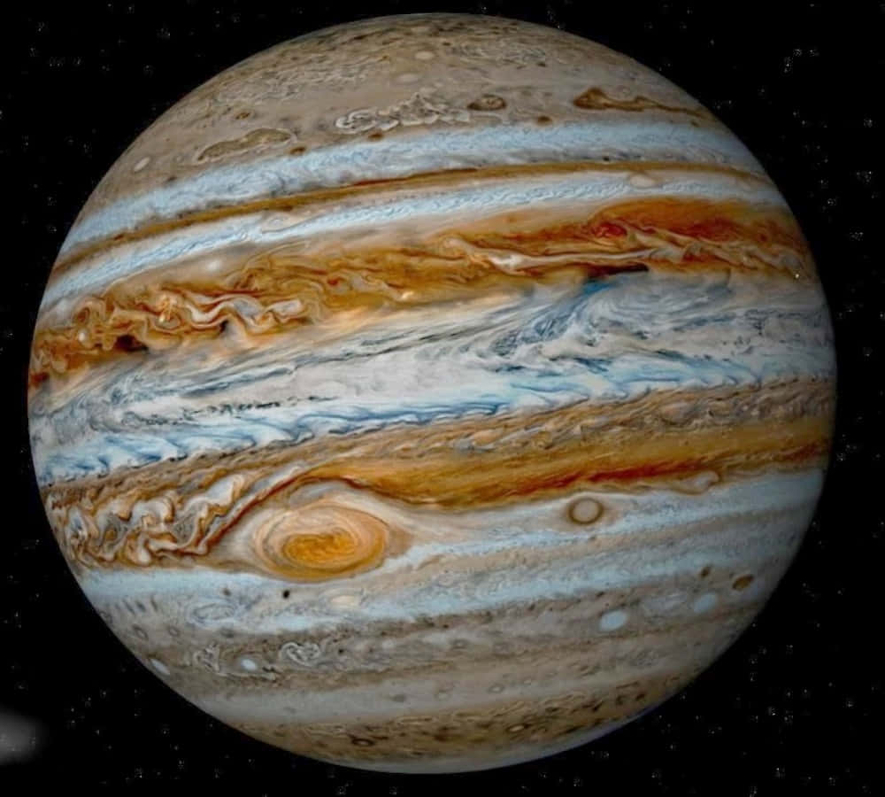 Etfantastisk Billede Af Jupiter, Den Største Planet I Solsystemet.