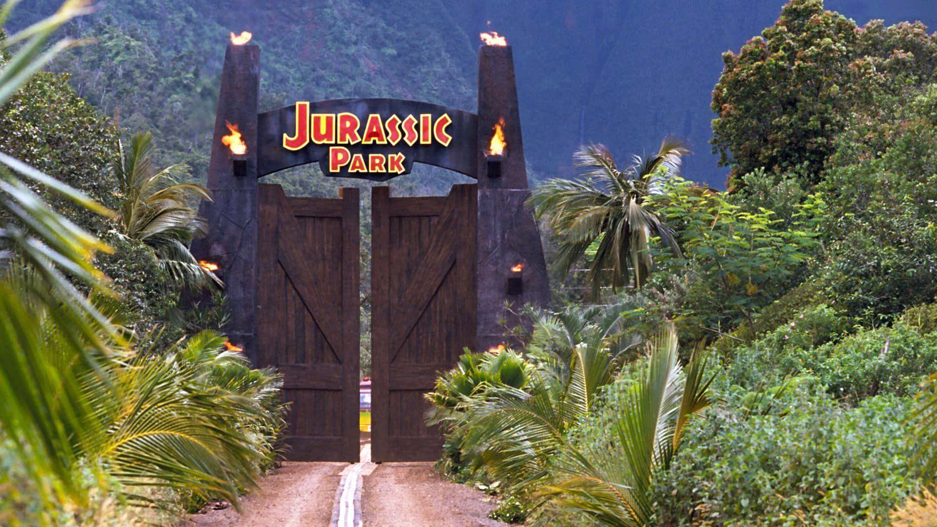 Komog Oplev Spændingen I Jurassic Park.