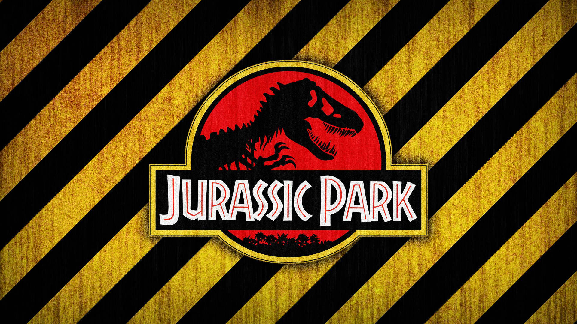 Jurassic Park In Striped Background Wallpaper