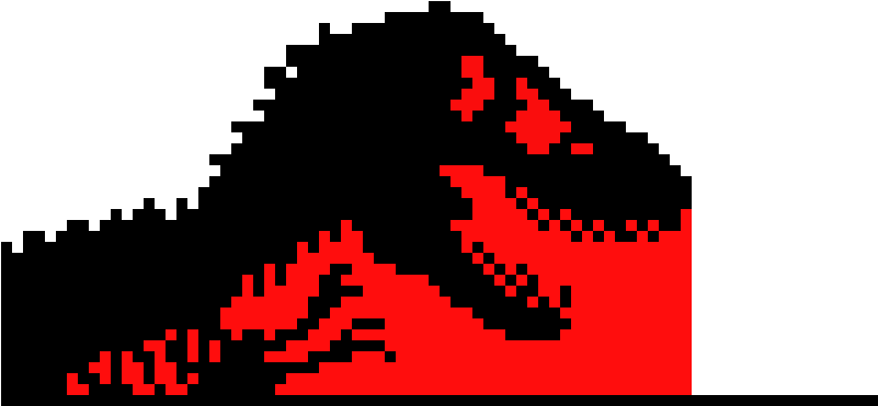 Download Jurassic Park Logo Pixel Art 