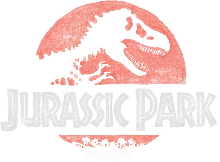 Jurassic Park Logo Redon Blue PNG