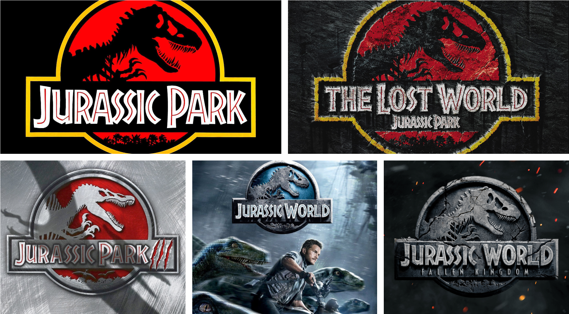 Jurassic Series Logos Compilation PNG