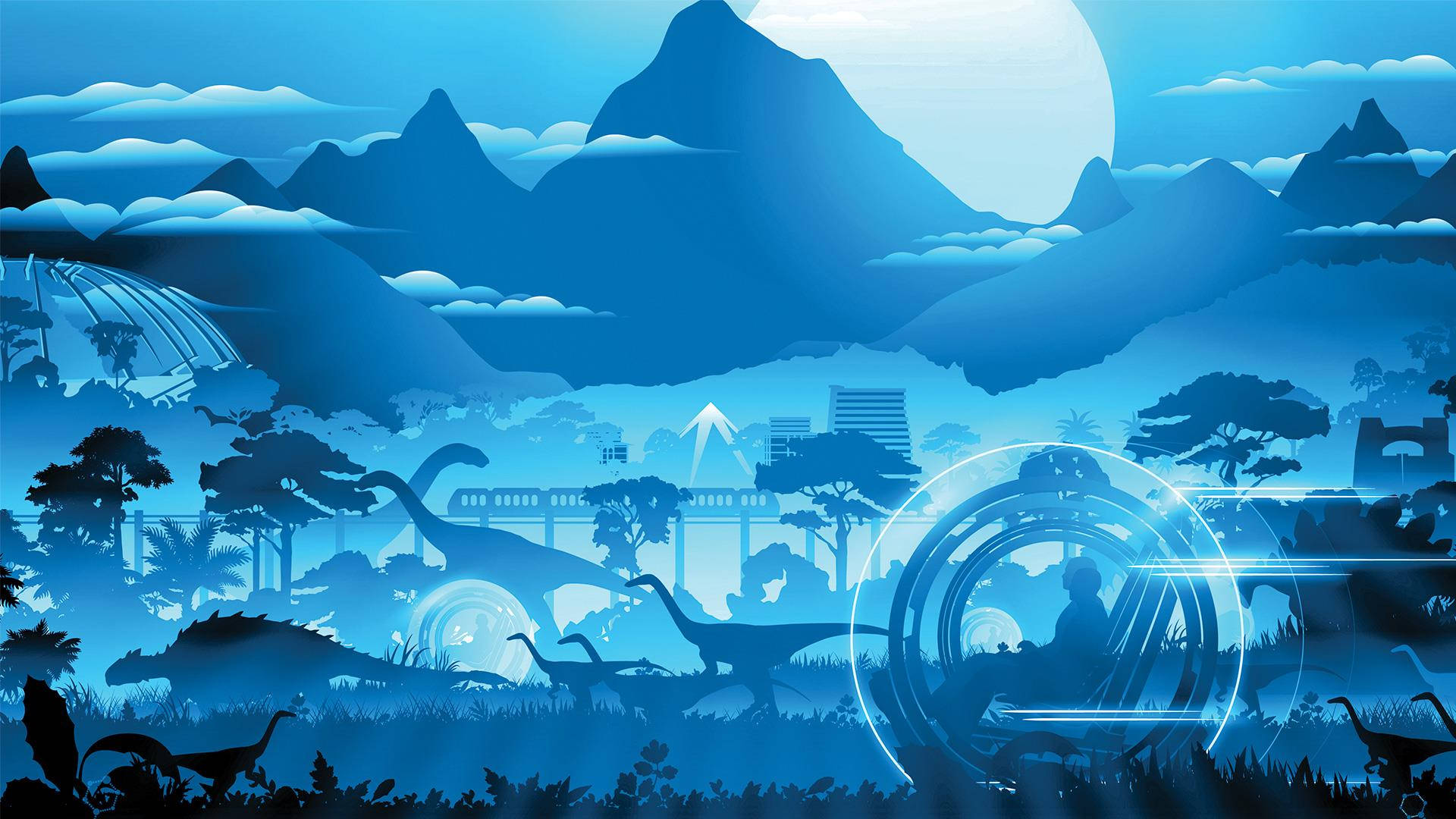 Jurassicworld Azul Arte Fondo de pantalla