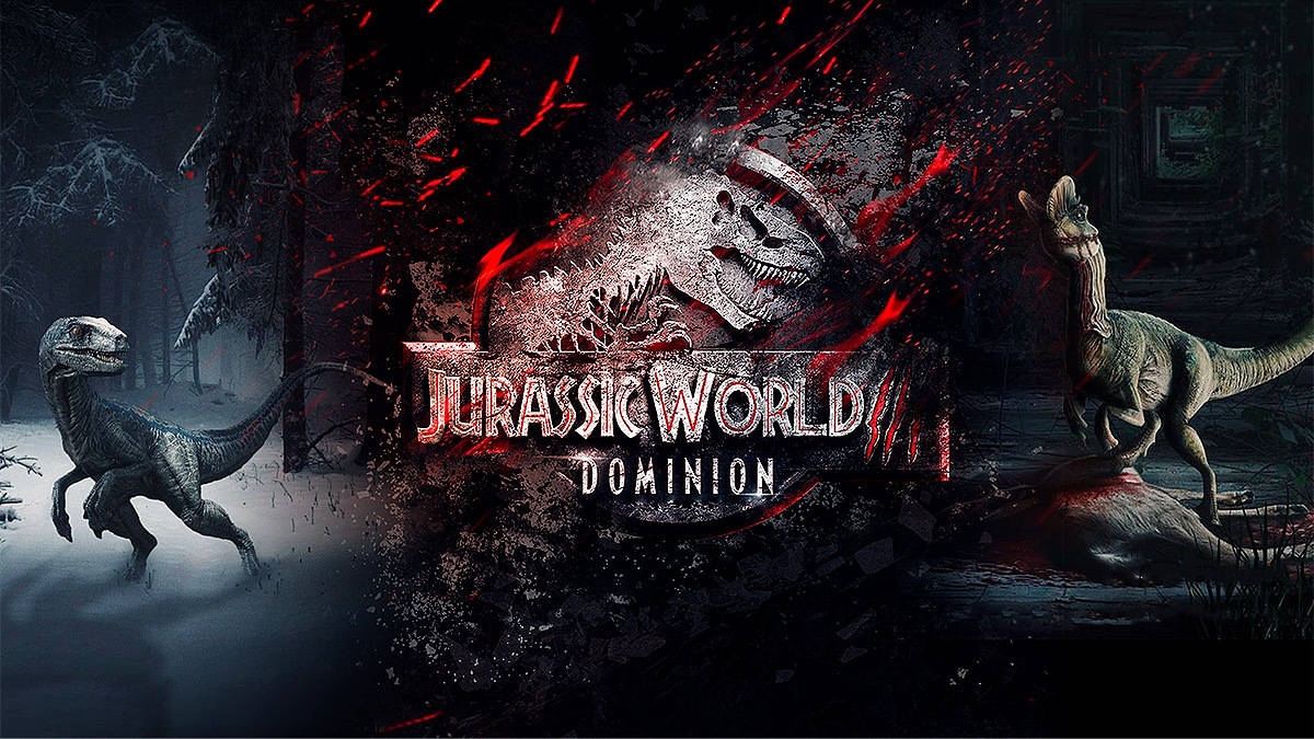 Jurassic World Dominion Dark Red Fan Art Wallpaper