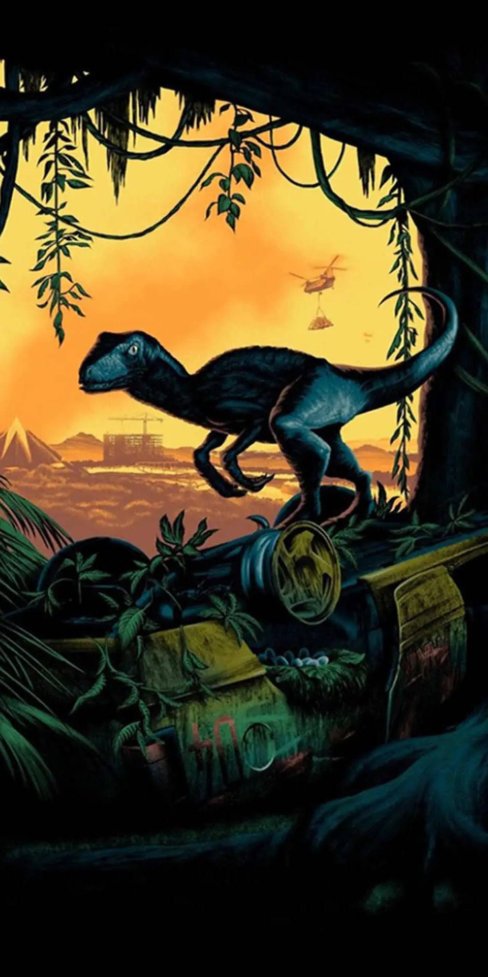 Jurassicworld Liten Dinosauriekonst Wallpaper