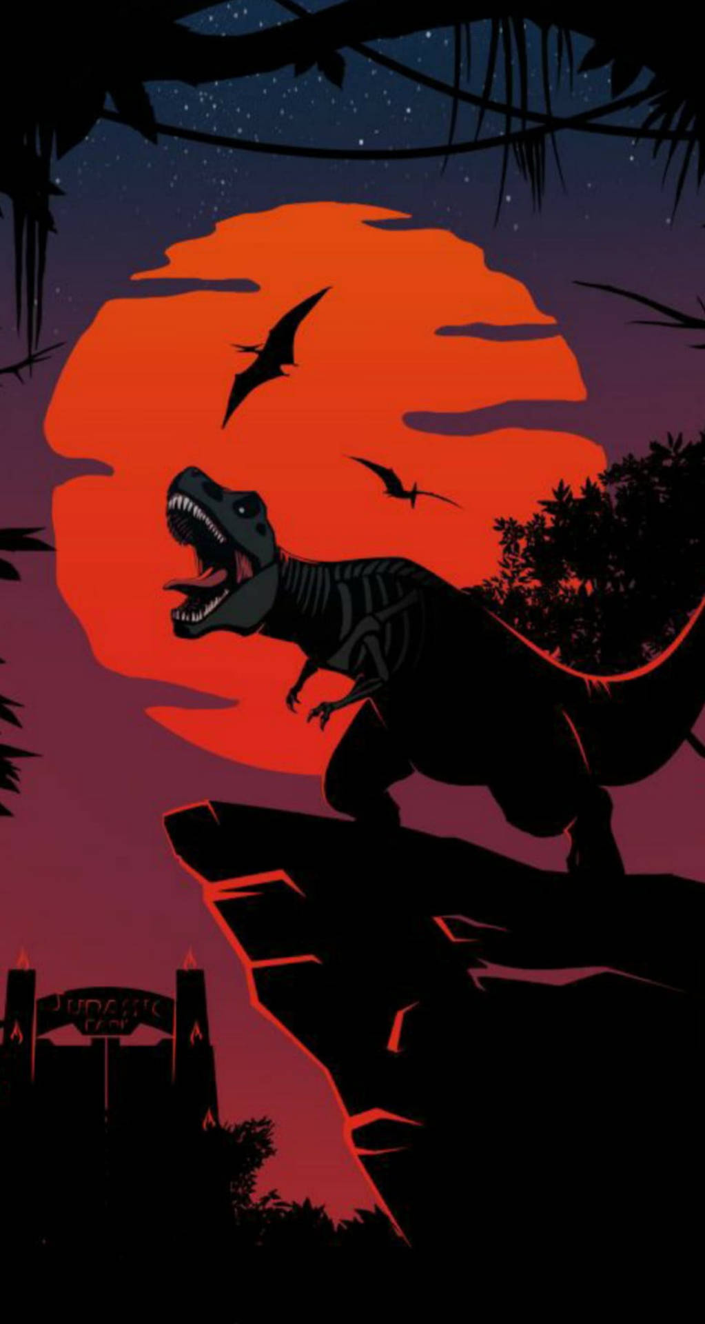 Jurassicworld Luna Roja Arte Fondo de pantalla