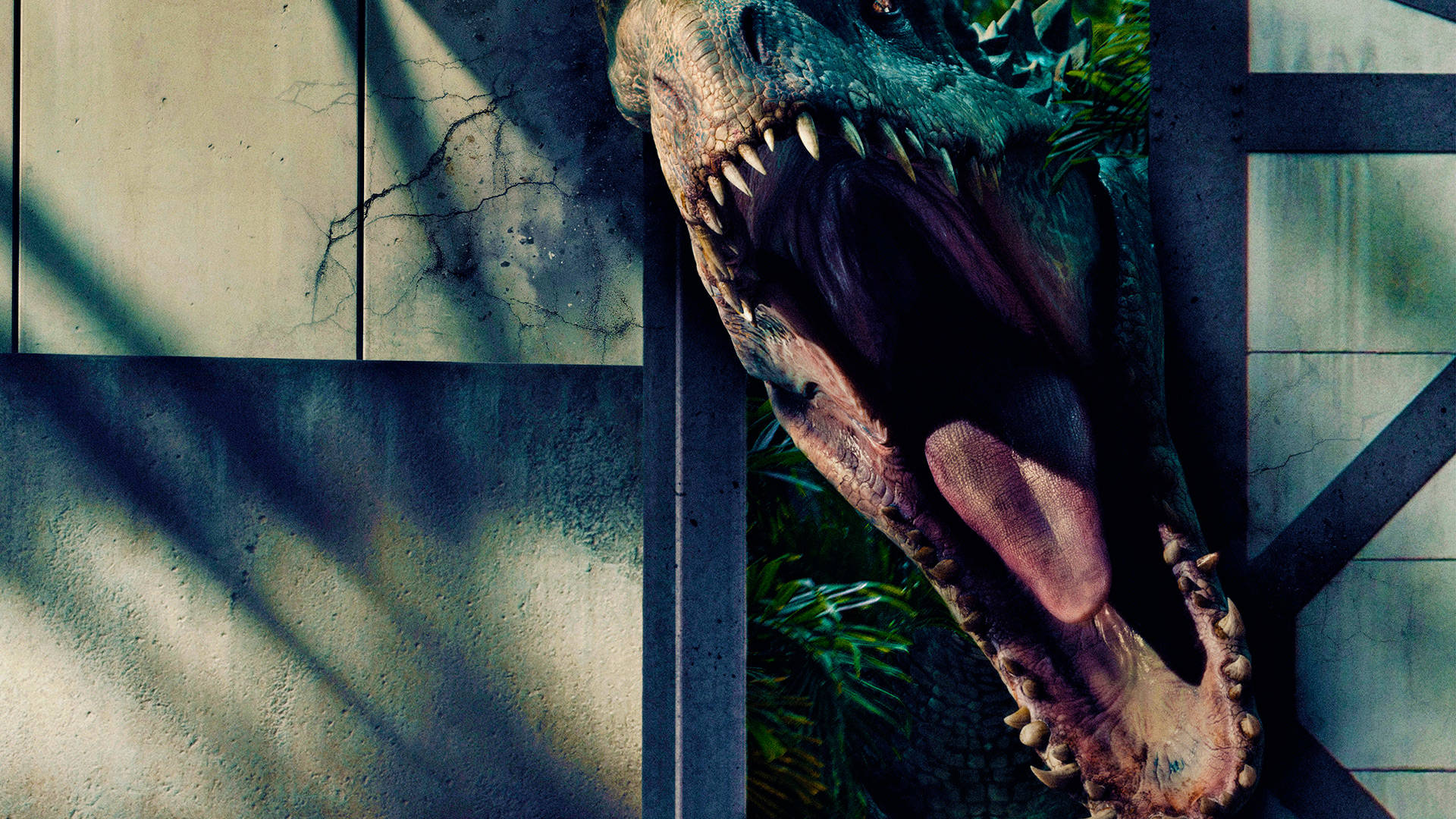 Download Jurassic World T-rex In The Gate Wallpaper 